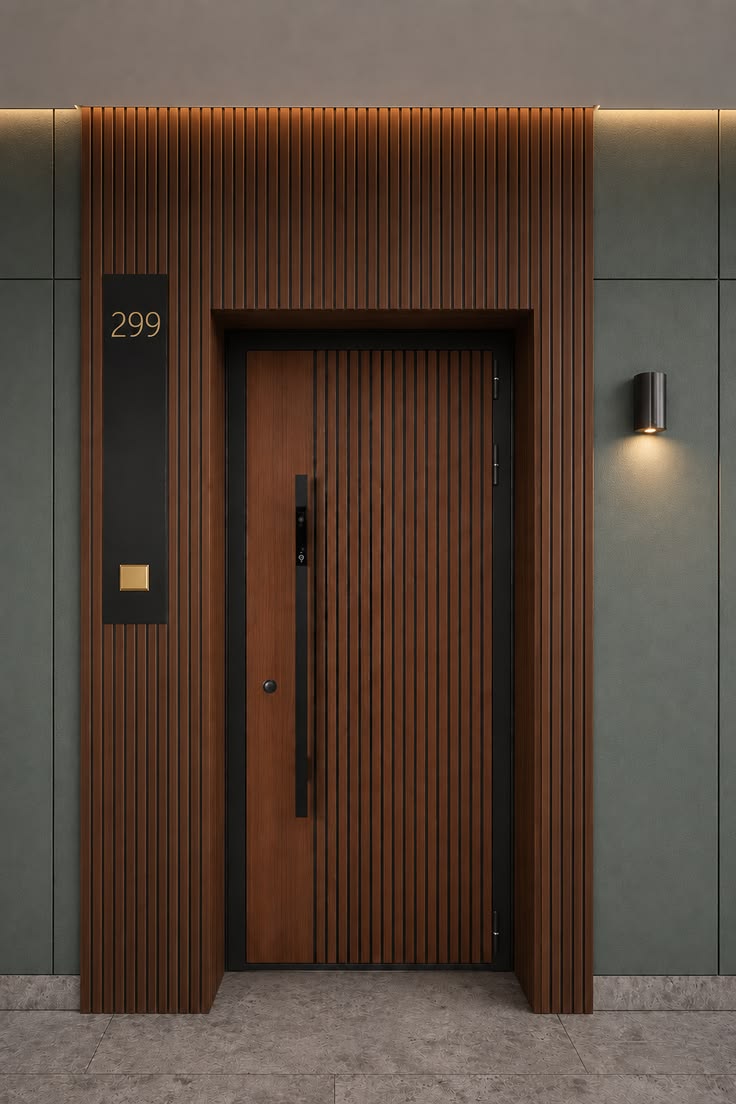 WPC slat entrance door